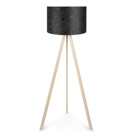 Opviq Lámpara de Pie AYD-1539 Negro y Crema